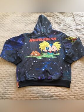 Members Only Nickelodeon Hey Arnold Hoodie Size Large